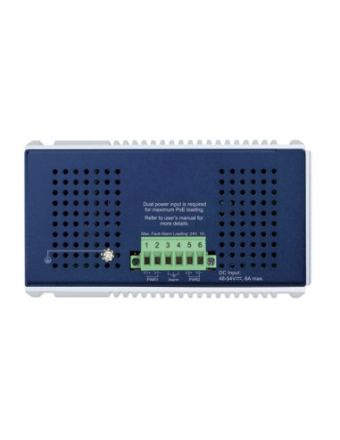 PLANET IGS-1000-8UP4X Industrial PoE++ Switch 8× Gigabit 802.3bt PoE 4× 10G SFP+ DIN-Rail
