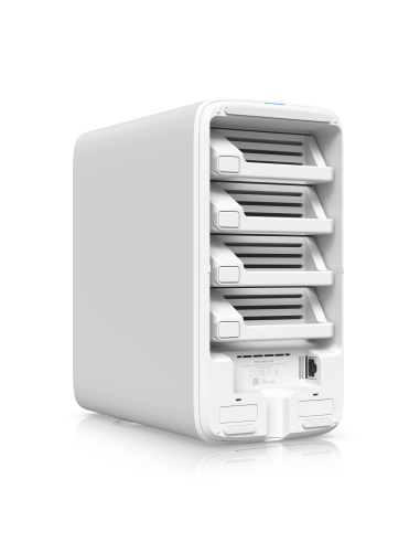 Ubiquiti UNAS-4-W UniFi 4-Bay NAS 2.5/3.5" HDD Dual NVMe Cache 2.5GbE PoE++ White