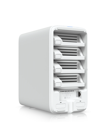 Ubiquiti UNAS-4-W UniFi 4-Bay NAS 2.5/3.5" HDD Dual NVMe Cache 2.5GbE PoE++ White